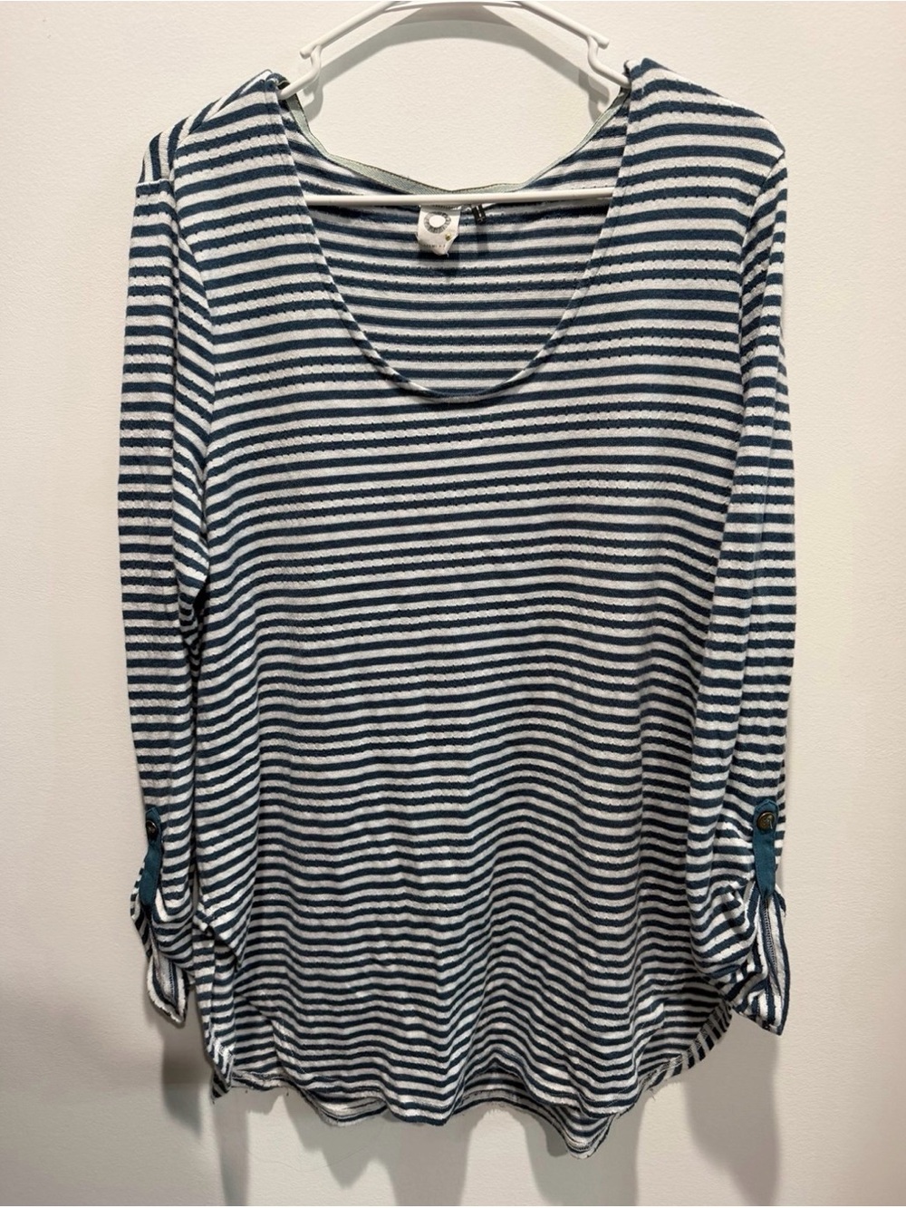 Anthropologie Blue Striped Long sleeve top